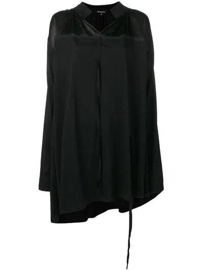 Shop Ann Demeulemeester Drape Panelled Blouse In Black