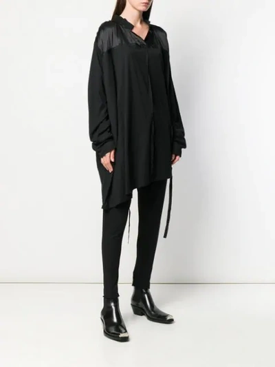 Shop Ann Demeulemeester Drape Panelled Blouse In Black
