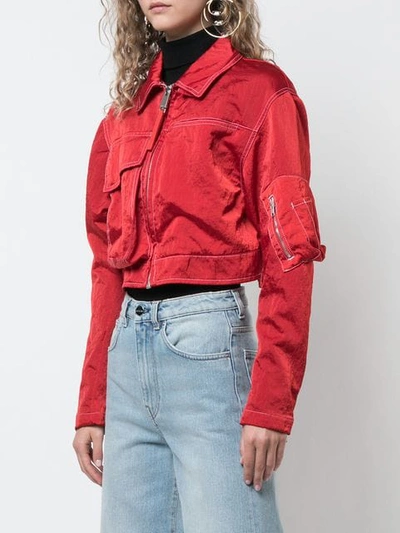 Shop Alyx 1017  9sm Cropped Multi-pocket Jacket - Red