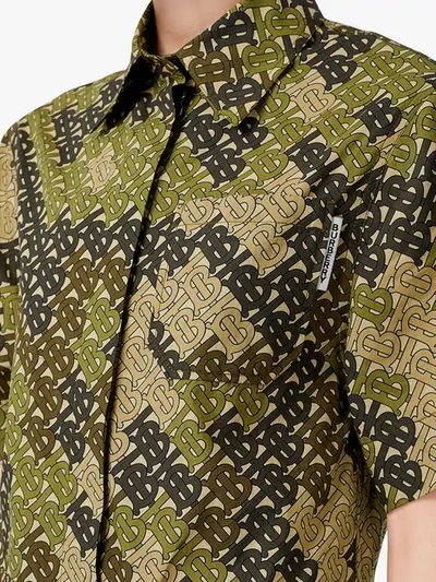 Golden Monogram Printed Shirt Dress