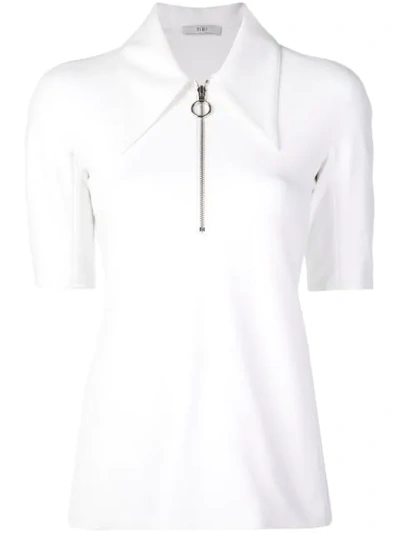 Shop Tibi Structured Crepe Top In White