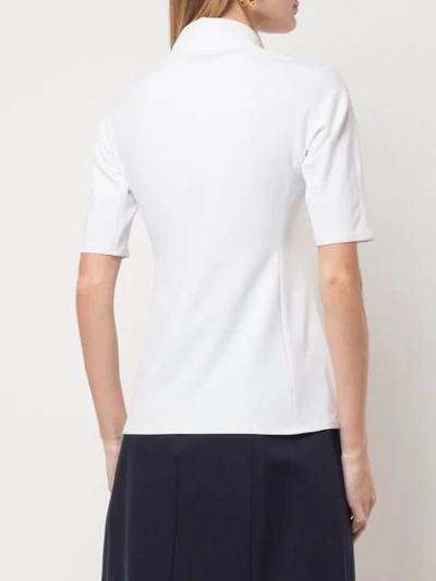 Shop Tibi Structured Crepe Top In White