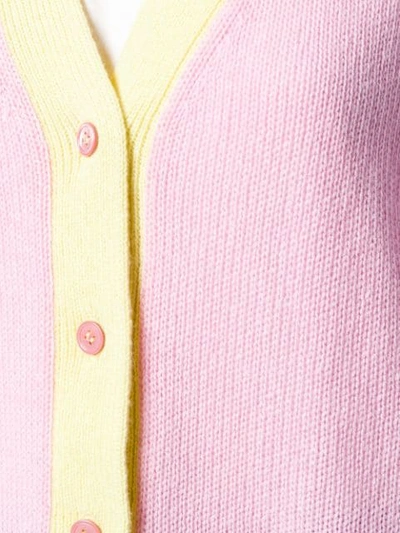 MARNI 拼色长袖开衫 - 粉色