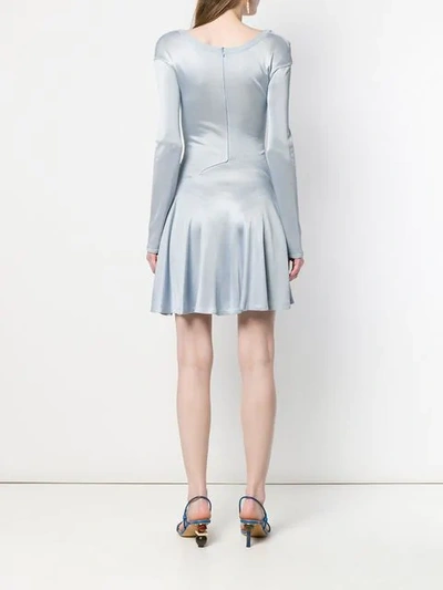 Pre-owned Alaïa Mini Dress In Blue