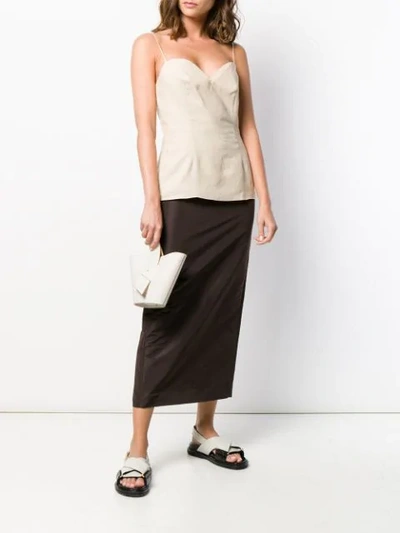 Shop Theory Sweetheart Neck Top - Neutrals