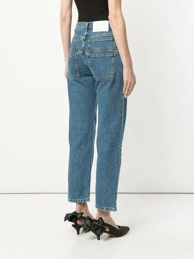 Shop Msgm Straight-leg Jeans In Blue