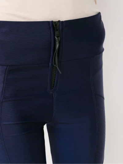 Shop Andrea Bogosian Zipped Flared Pants In Blue