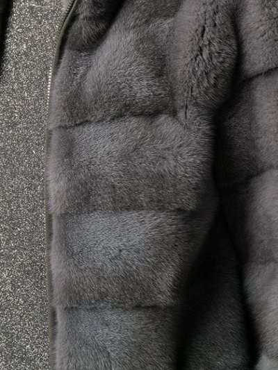 Shop Cara Mila Alexandra Zipped Jacket In Grey