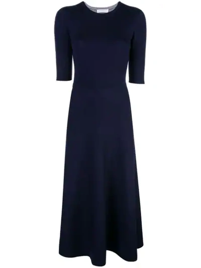 Shop Gabriela Hearst Flared Dress In Blue