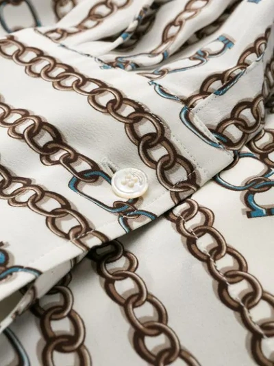 Shop Ferragamo Chain Print Shirt In Neutrals