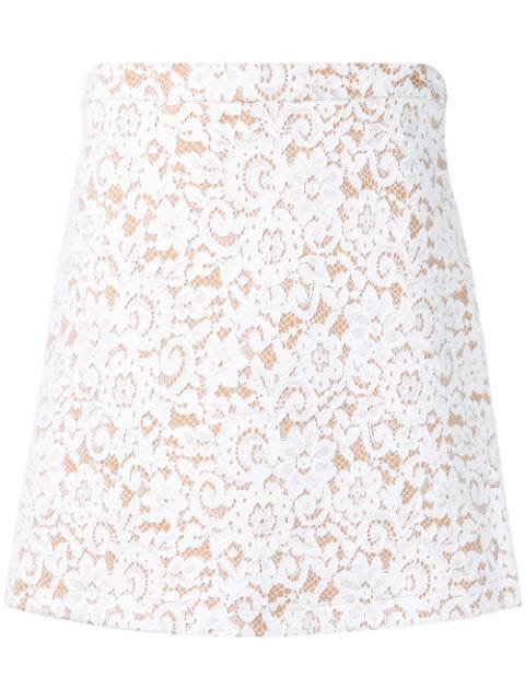 michael kors white lace skirt
