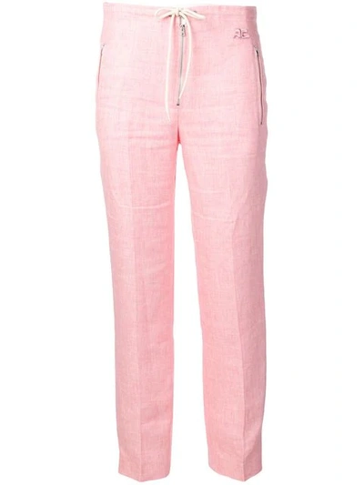 Shop Courrèges Straight-leg Trousers In Pink