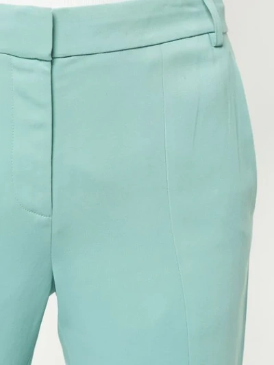 Shop Tibi Slim Fit Trousers In Blue