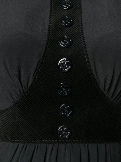 Shop N°21 Velvet Panel Shirt Dress In Black