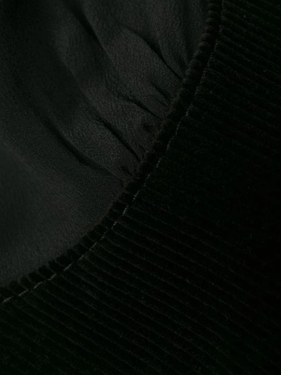 Shop N°21 Velvet Panel Shirt Dress In Black