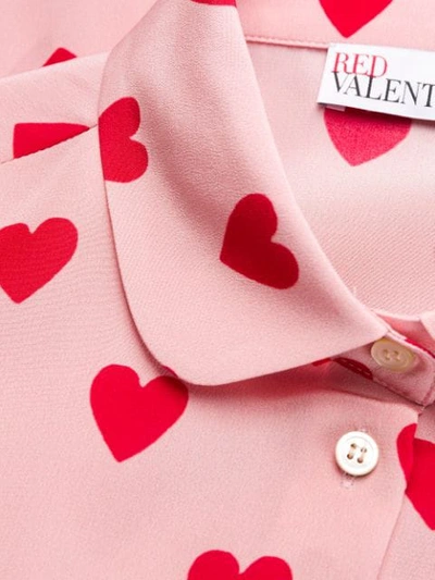 Shop Red Valentino Heart Print Blouse In Pink