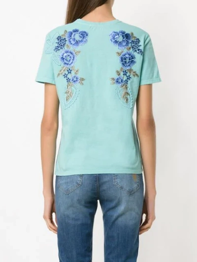Shop Martha Medeiros Floral T-shirt In Blue