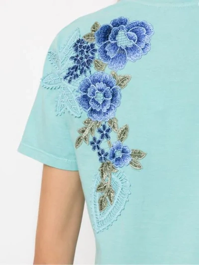 Shop Martha Medeiros Floral T-shirt In Blue