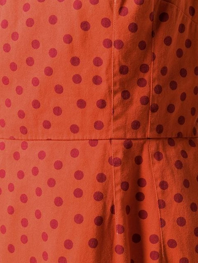 Pre-owned Dolce & Gabbana 2000's Polka Dot Dress In Orange