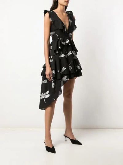 Shop Cynthia Rowley Jetset Dragonfly Mini Dress In Black