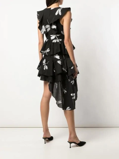 Shop Cynthia Rowley Jetset Dragonfly Mini Dress In Black