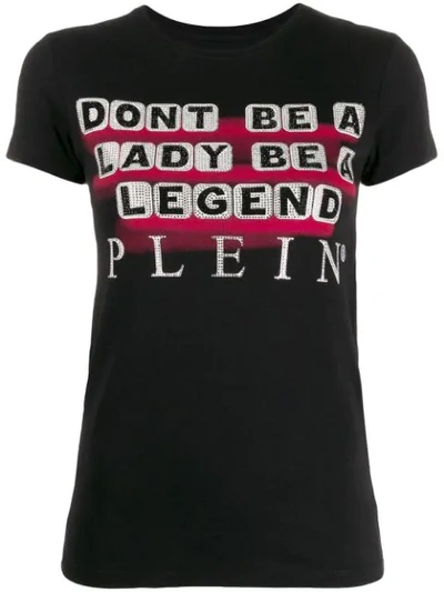 Shop Philipp Plein Legend Print T-shirt In Black
