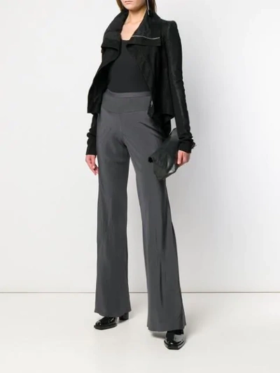 RICK OWENS HIGH WAISTED TROUSERS - 灰色