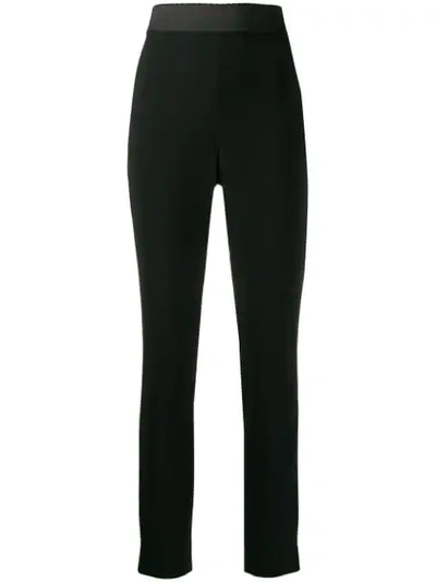 Shop Dolce & Gabbana High-waisted Leggings In Black