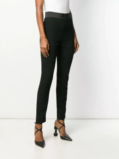 Shop Dolce & Gabbana High-waisted Leggings In Black