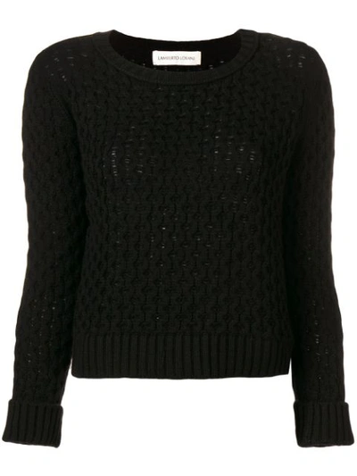 Shop Lamberto Losani Knitted Jumper - Black