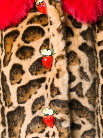 Leopard Print Faux Fur Hat in Multicoloured - Dolce Gabbana Kids