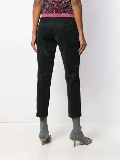 Shop Marco De Vincenzo Tailored Cropped Trousers In Black