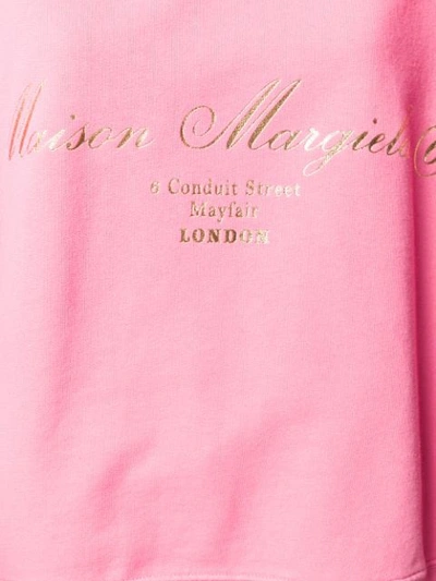 Shop Mm6 Maison Margiela Ribbon Detail Hoodie  In 251 Pink