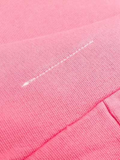 Shop Mm6 Maison Margiela Ribbon Detail Hoodie  In 251 Pink