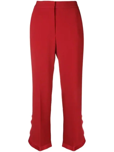 Shop Stella Mccartney Classic Cropped Trousers In Red