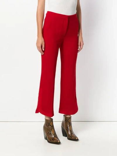 Shop Stella Mccartney Classic Cropped Trousers In Red