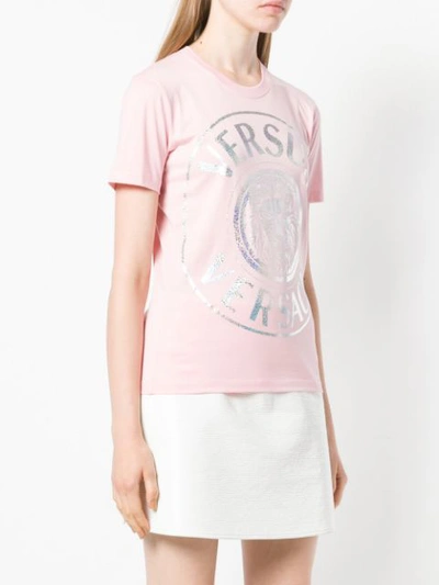 Shop Versus Logo T-shirt In Pink