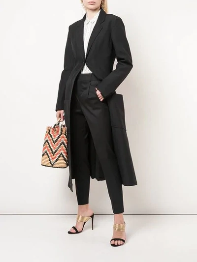 Shop Loewe Botanical Patch Coat In Black