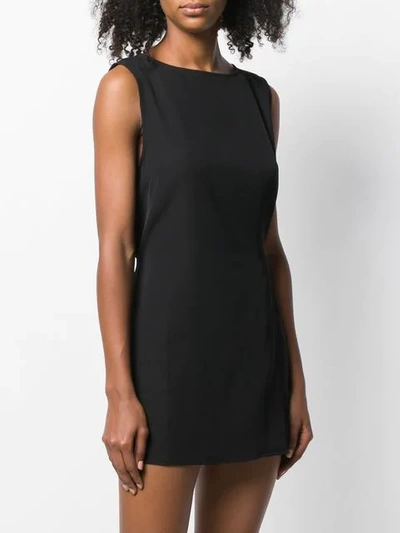 Shop Blanca Wrap-style Mini Dress - Black