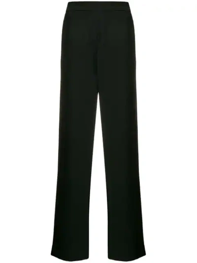 Shop P.a.r.o.s.h Flared Tailored Trousers In Black