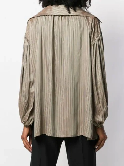 Shop Vivienne Westwood Anglomania Striped Shirt In Brown