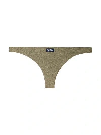 Shop Mc2 Saint Barth Naomi Bikini Bottoms In Lux Dark Gold