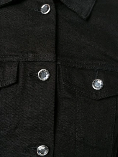 Shop Michael Michael Kors Basic Denim Jacket In Black