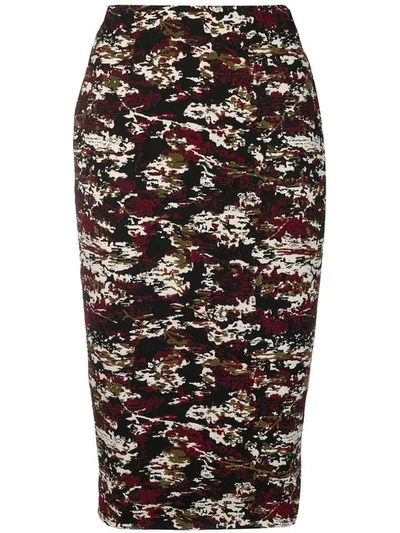 Shop Victoria Beckham Jacquard Pencil Skirt In Black