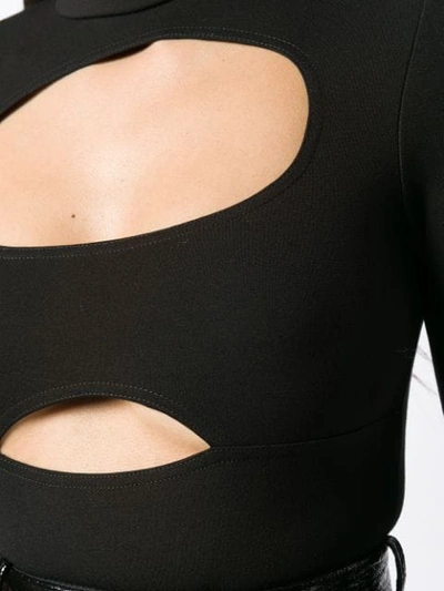 Shop David Koma Cut-out Detail Body In Black