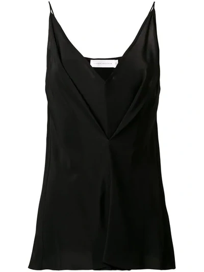 Shop Victoria Beckham Deep V-neck Top In Black