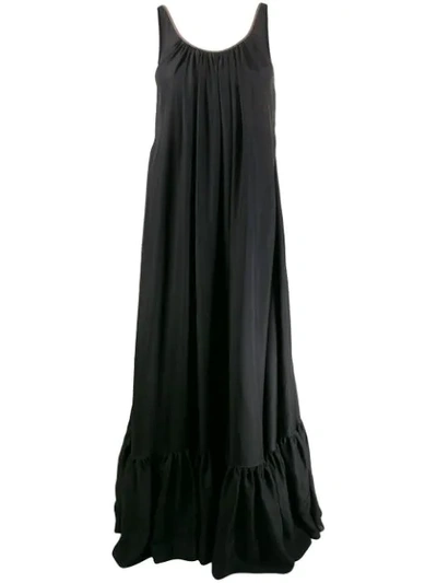 Shop Brunello Cucinelli Flared Maxi Dress In Black