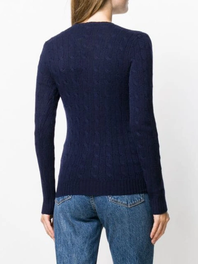 Shop Polo Ralph Lauren Fine Knit Sweatshirt In Blue