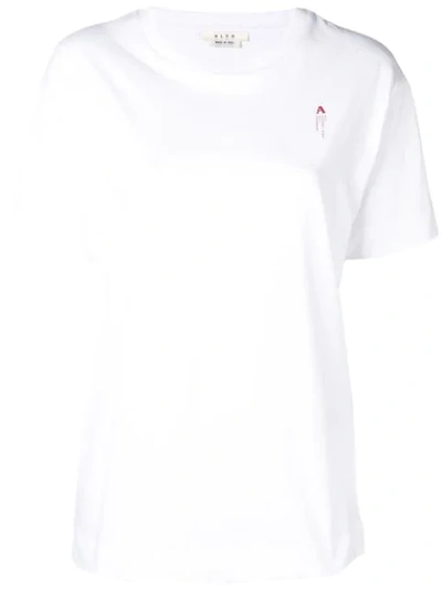 Shop Alyx Rear Graphic Print Tshirt In White