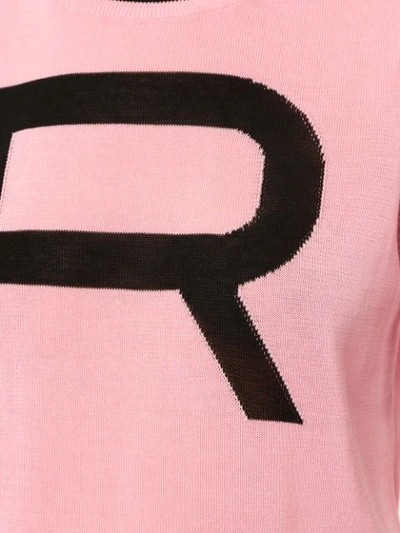 Shop Rochas R Logo Top - Pink